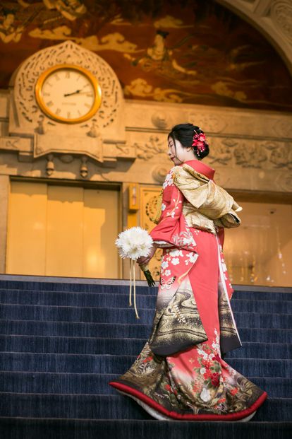振袖を引振袖に仕立て直した事例