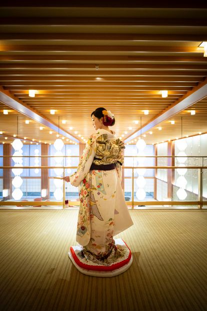 振袖を引振袖に仕立て直した事例